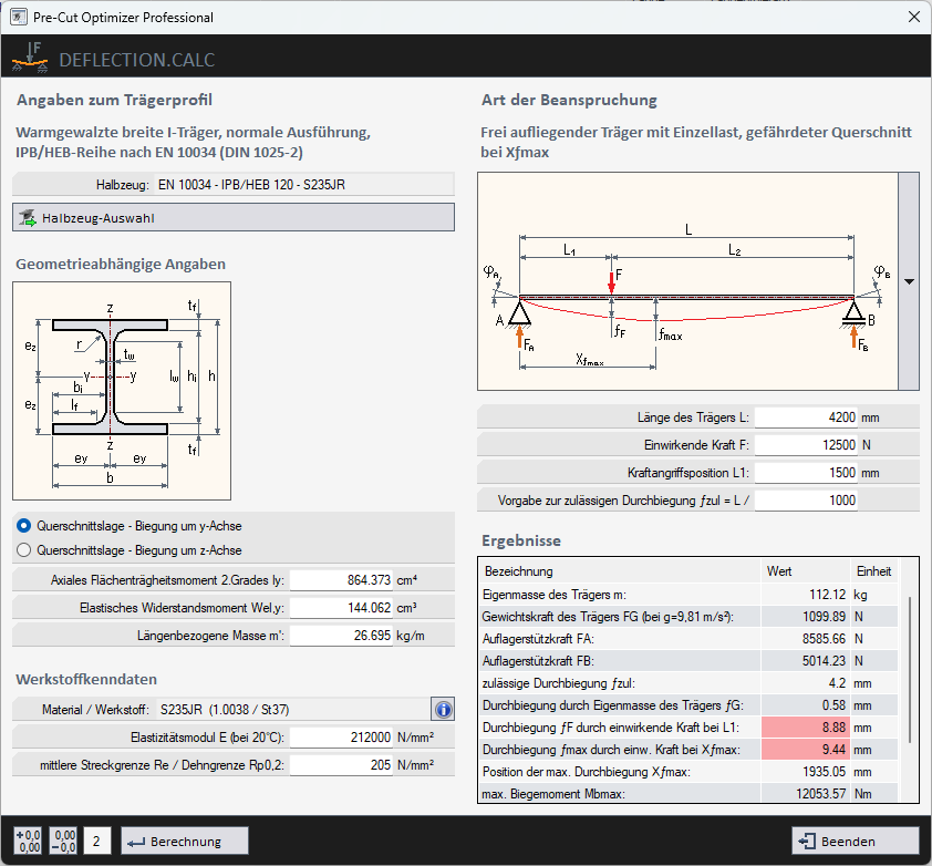 Pre-Cut Optimizer - DEFLECTION.CALC